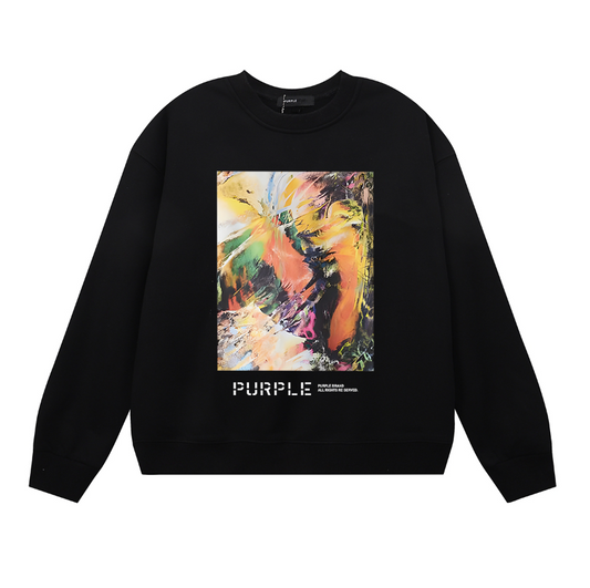 Purple 2024  Men's Long-Sleeve T-shirt Sweatshirt 1126